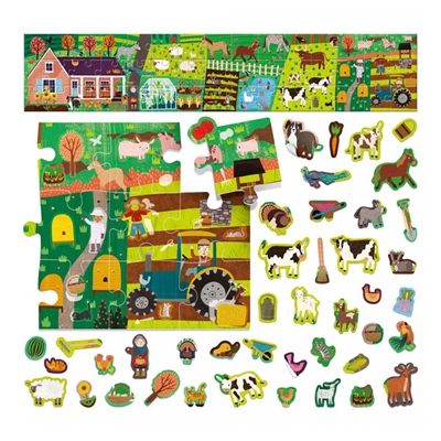 HEADU PUZZLE + STICKERS THE FARM (3-6 YAŞ)     Çocuk Kitapları Uzmanı - Children's Books Expert