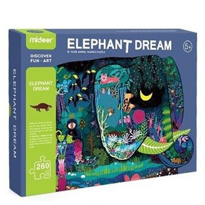 LARGE ANIMAL-SHAPED PUZZLE ELEPHANT DREAM Çocuk Kitapları Uzmanı - Children's Books Expert