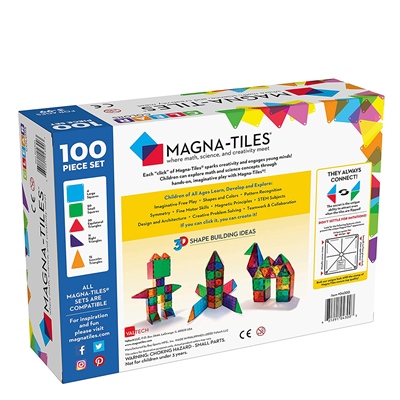 MAGNA-TILES CLEAR COLORS 100 PARÇA Çocuk Kitapları Uzmanı - Children's Books Expert